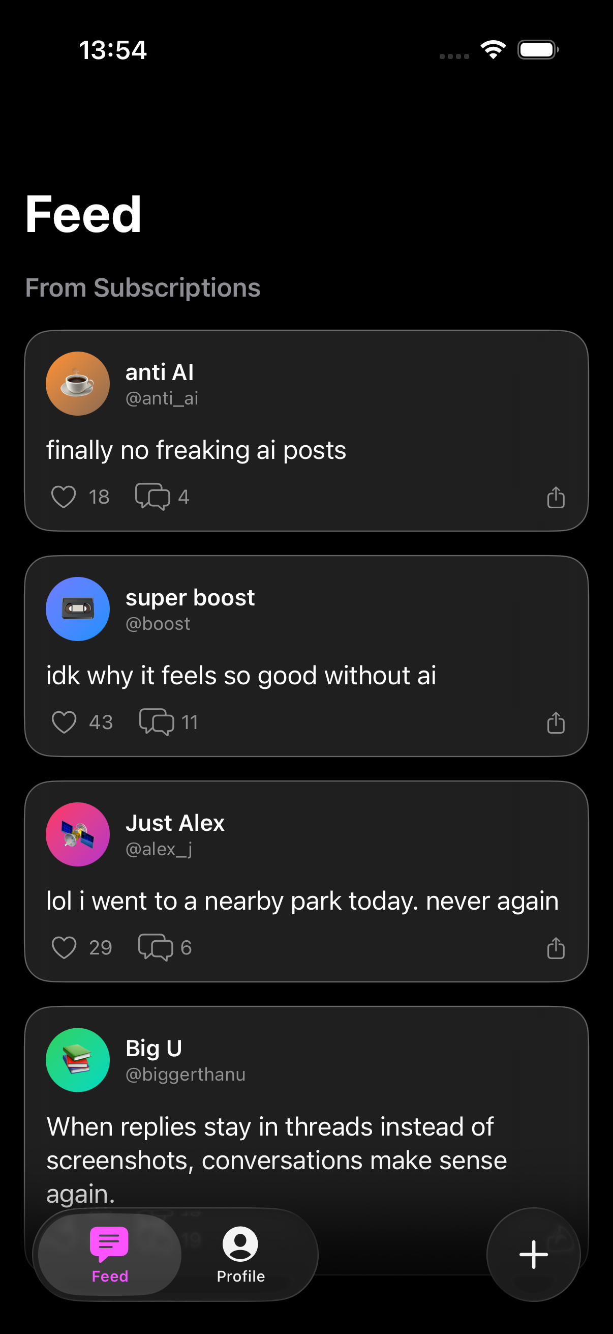 RealTexty Feed Screenshot